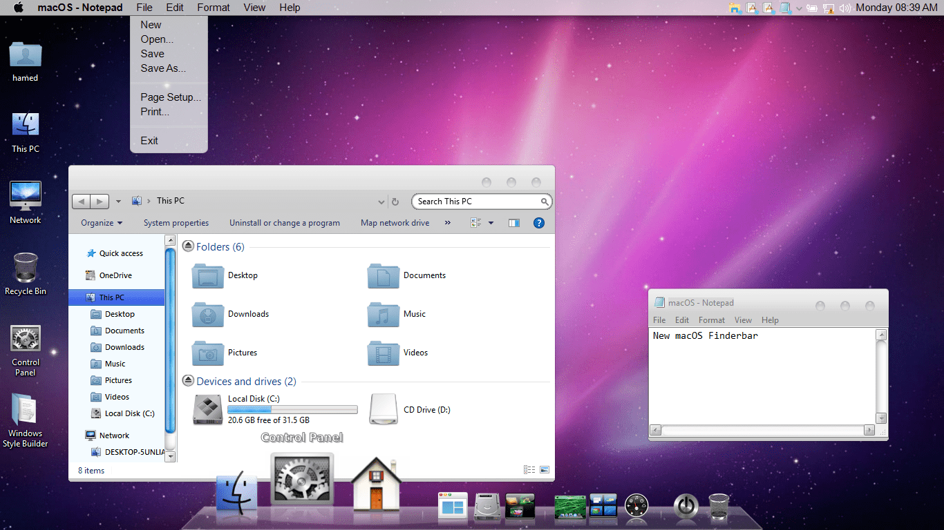 mac os x themes for windows 7 free download